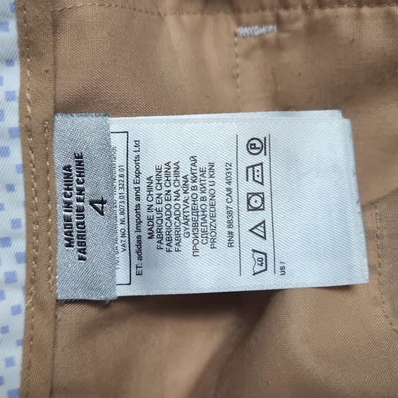 Adidas white/ purple golf shorts - Picture 5 of 5